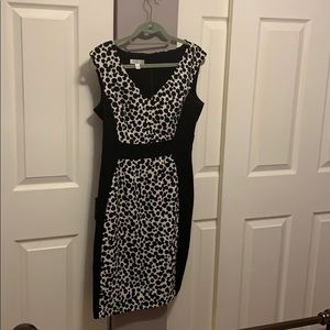 Black and white London times dress